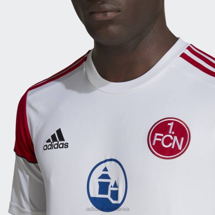 Adidas tricou alb fc Nürnberg 22/23 deplasare adidas bărbați alb roșu 2JBN14355
