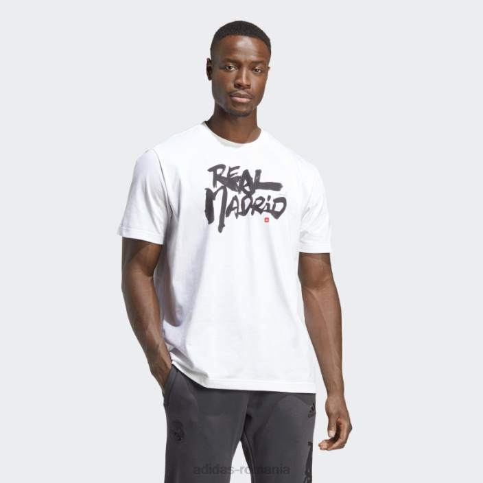 Adidas tricou alb real madrid chinese story bărbați alb 2JBN14290