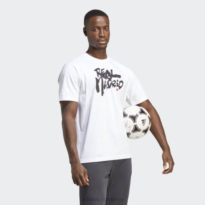 Adidas tricou alb real madrid chinese story bărbați alb 2JBN14290