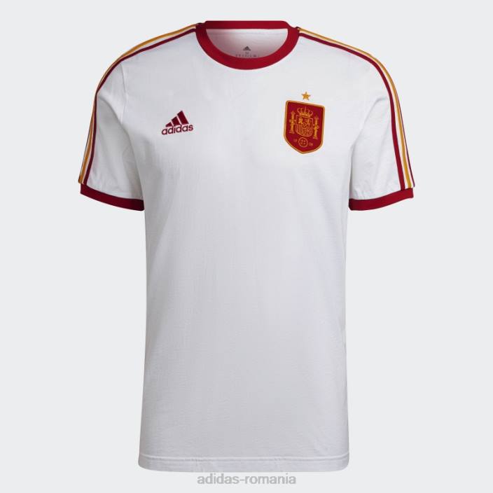Adidas tricou alb spania cu 3 dungi bărbați alb 2JBN7043
