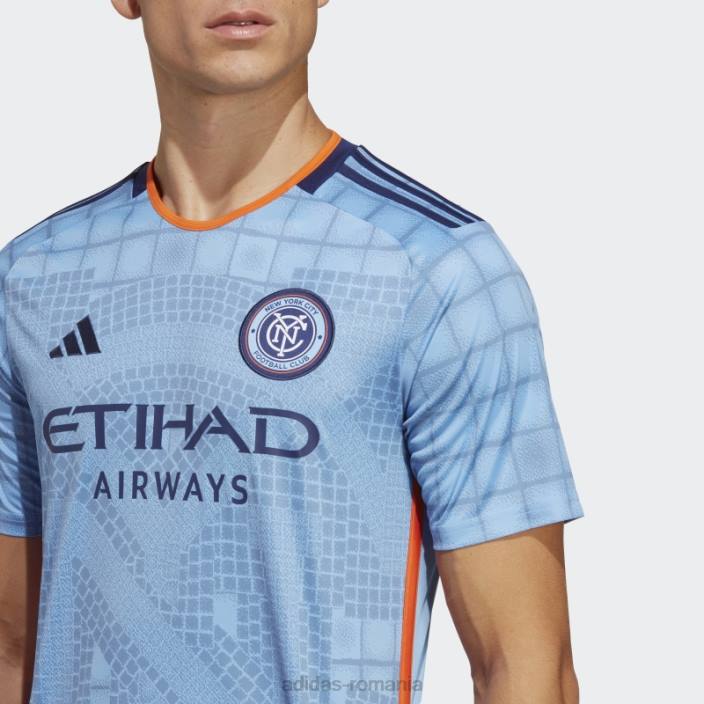 Adidas tricou albastru bahia new york city fc 23/24 home bărbați bahia albastru deschis 2JBN15227