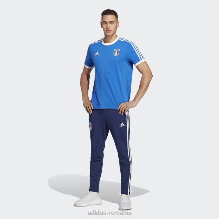 Adidas tricou albastru italia 3 dungi adidas bărbați albastru 2JBN13497