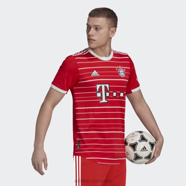 Adidas tricou autentic adidas fc bayern 22/23 home roșu bărbați roșu 2JBN13611