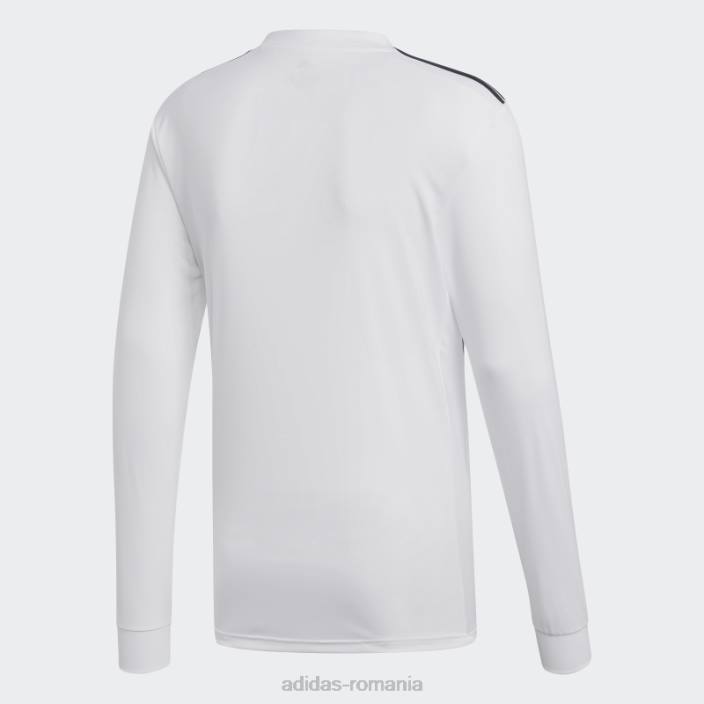 Adidas tricou cu dungi 19 alb bărbați alb negru 2JBN15109