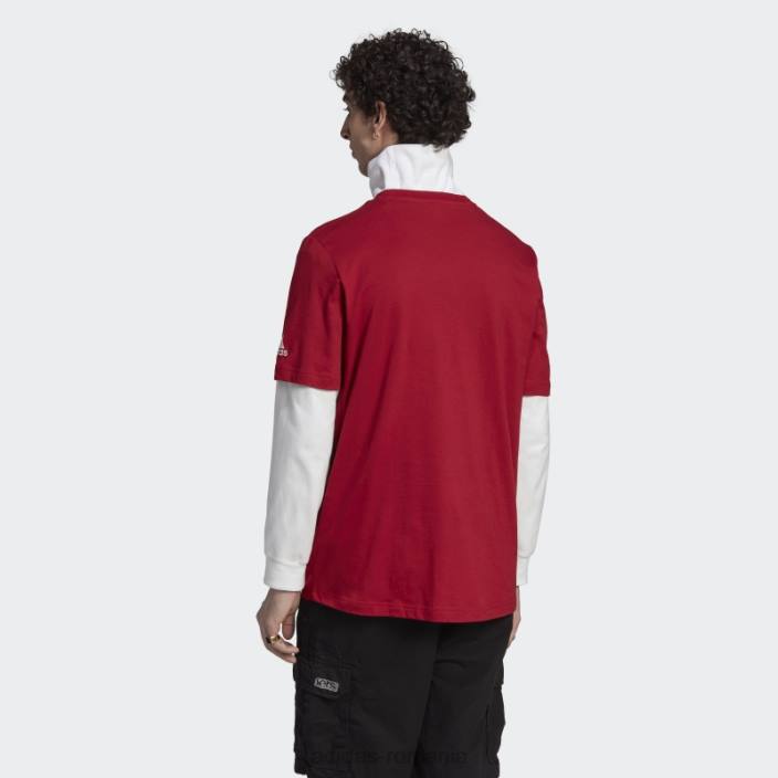 Adidas tricou cu grafic maroon FIFA World Cup 2022 bărbați maro 2JBN7132