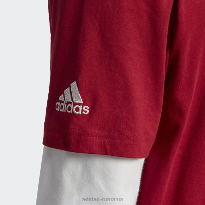 Adidas tricou cu grafic maroon FIFA World Cup 2022 bărbați maro 2JBN7132