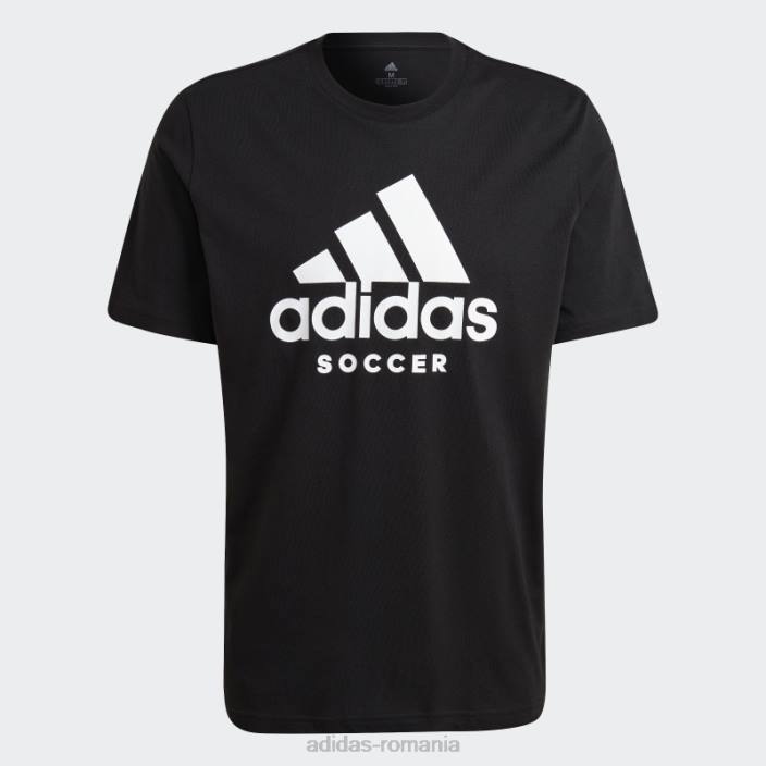 Adidas tricou cu logo de fotbal negru bărbați negru 2JBN7123