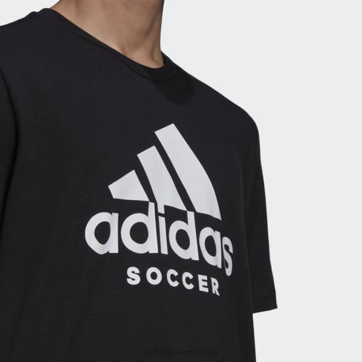 Adidas tricou cu logo de fotbal negru bărbați negru 2JBN7123