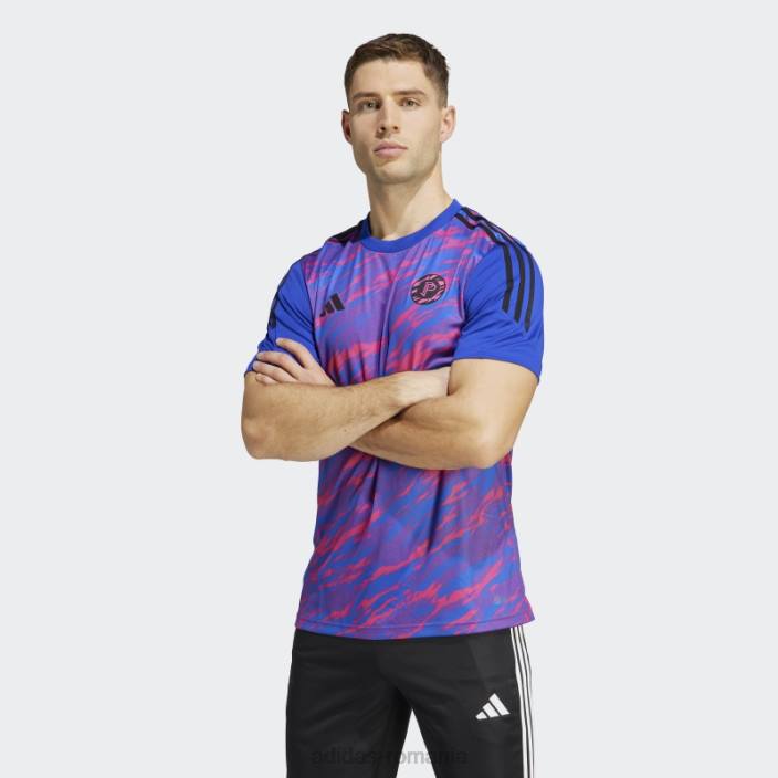 Adidas tricou de antrenament pogba albastru fashion bărbați magenta/albastru real 2JBN6218