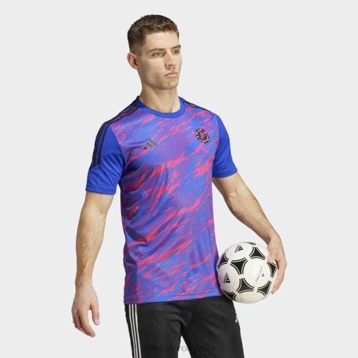 Adidas tricou de antrenament pogba albastru fashion bărbați magenta/albastru real 2JBN6218