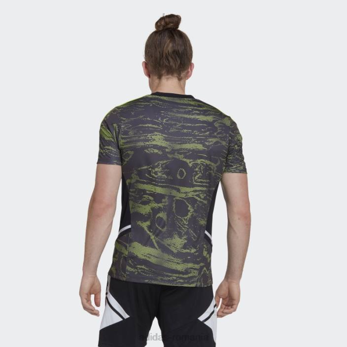 Adidas tricou de antrenament slime manchester united condivo 22 bărbați slime/negru 2JBN13690