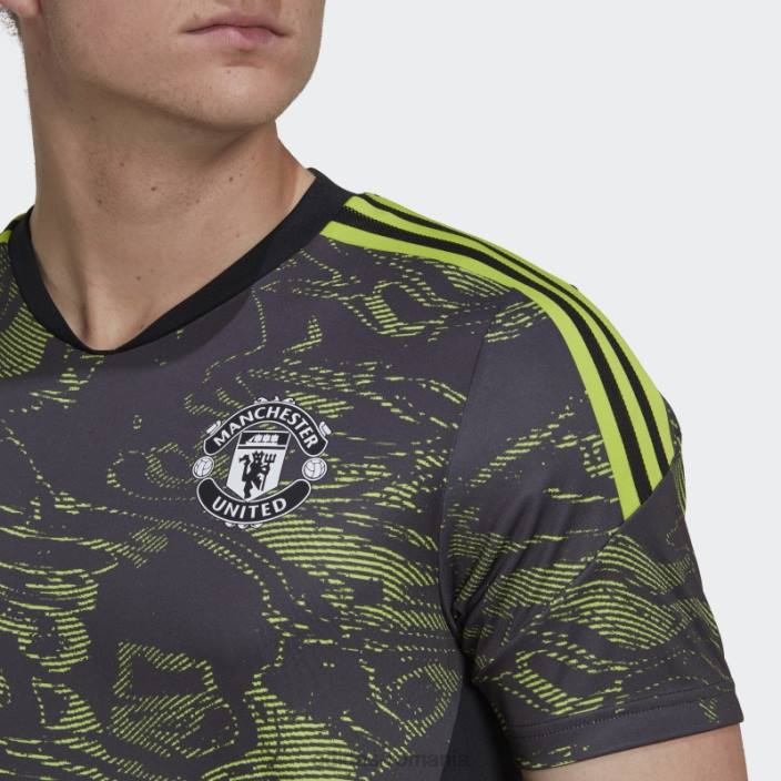Adidas tricou de antrenament slime manchester united condivo 22 bărbați slime/negru 2JBN13690