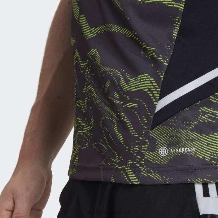 Adidas tricou de antrenament slime manchester united condivo 22 bărbați slime/negru 2JBN13690