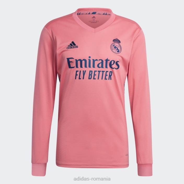 Adidas tricou de deplasare cu mânecă lungă real madrid 20/21 roz de primăvară adidas bărbați roz de primăvară 2JBN15084
