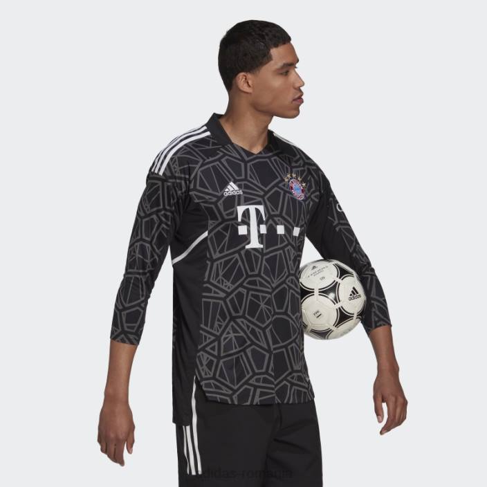 Adidas tricou de portar fc bayern 22/23 negru adidas bărbați negru/gri închis 2JBN14310