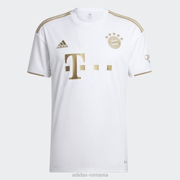 Adidas tricou deplasare fc bayern 21/22 alb bărbați alb/aur de fotbal închis 2JBN925