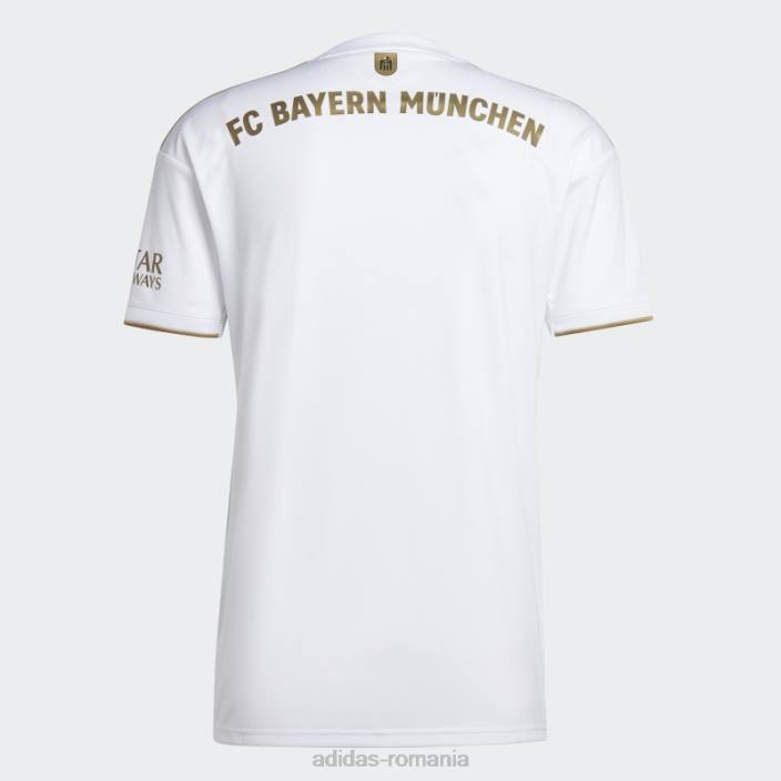 Adidas tricou deplasare fc bayern 21/22 alb bărbați alb/aur de fotbal închis 2JBN925