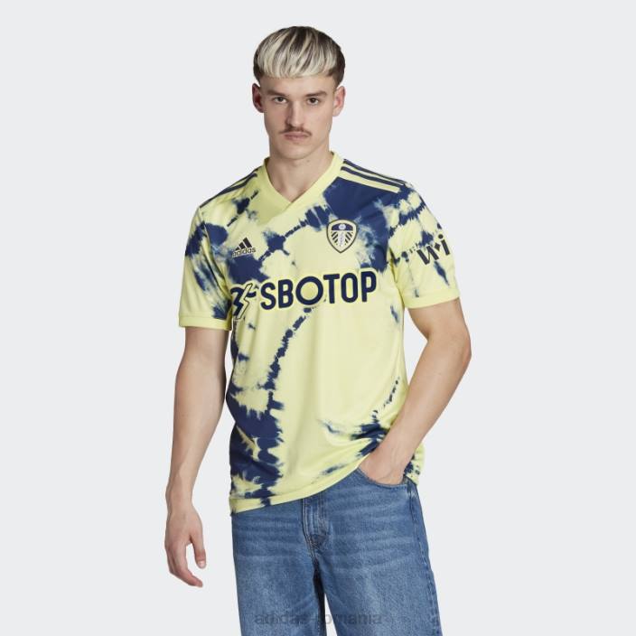 Adidas tricou deplasare galben violet leeds united fc 22/23 bărbați galben violet 2JBN13499