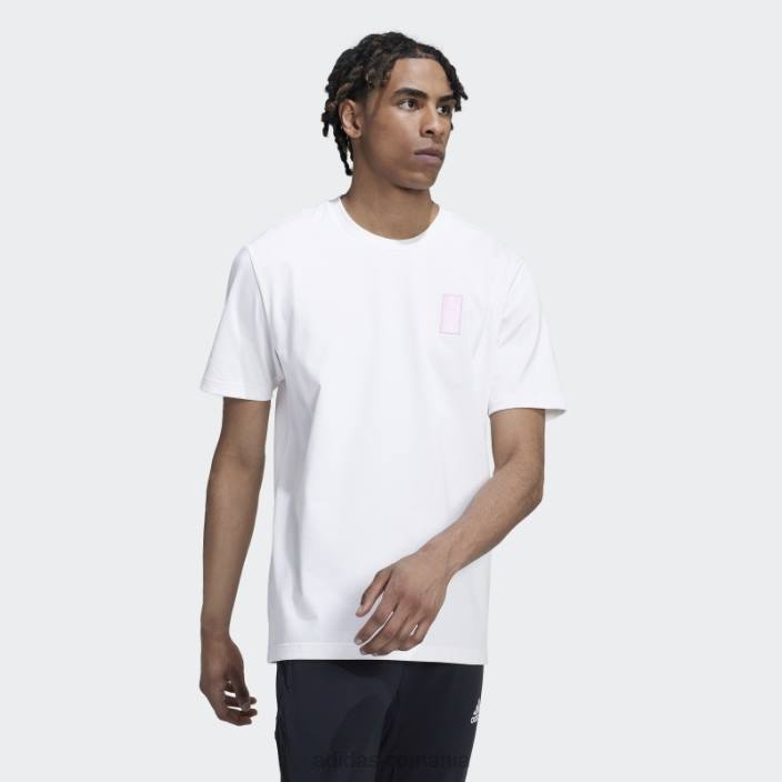 Adidas tricou din bumbac, stil de viață, alb bărbați alb 2JBN14413