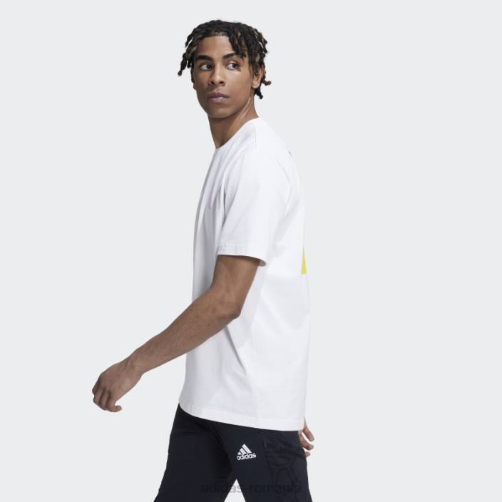 Adidas tricou din bumbac, stil de viață, alb bărbați alb 2JBN14413