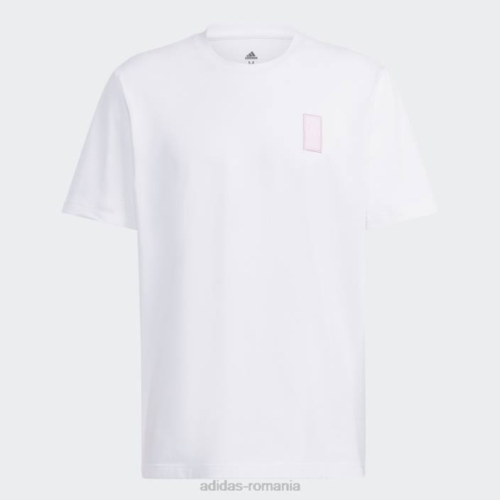Adidas tricou din bumbac, stil de viață, alb bărbați alb 2JBN14413