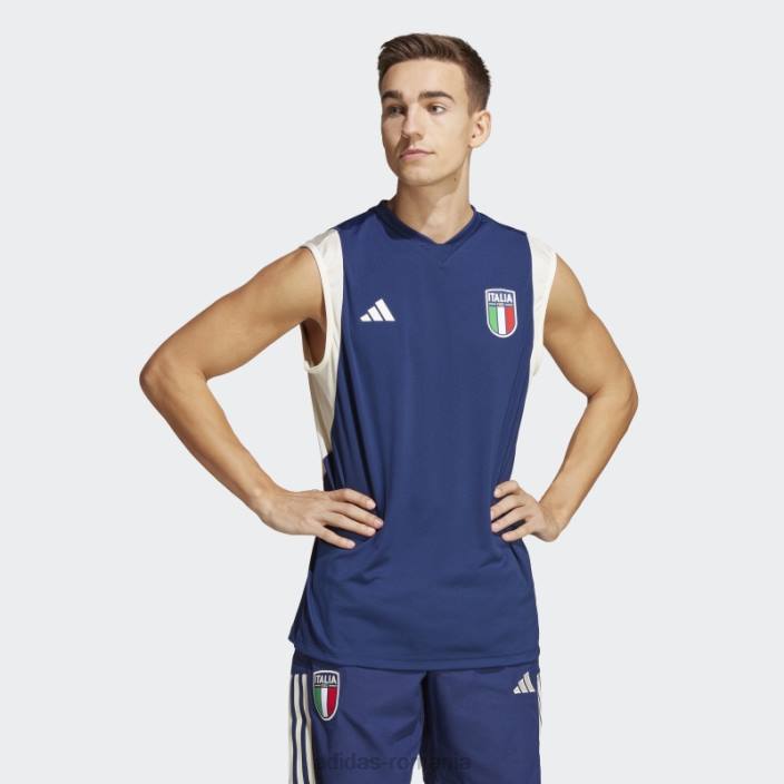 Adidas tricou fără mâneci tiro 23 albastru închis italia bărbați albastru inchis 2JBN14219
