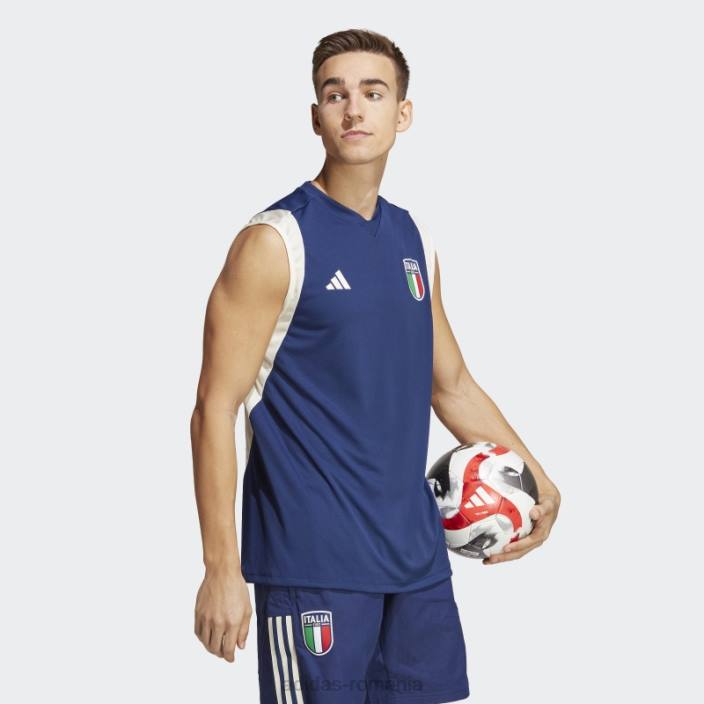 Adidas tricou fără mâneci tiro 23 albastru închis italia bărbați albastru inchis 2JBN14219