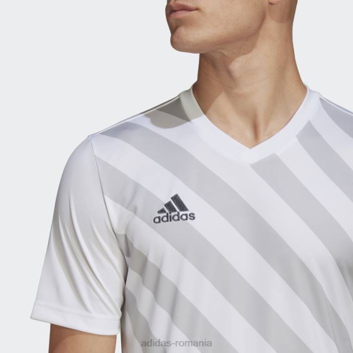 Adidas tricou grafic alb entrada 22 bărbați alb/gri deschis 2JBN14273