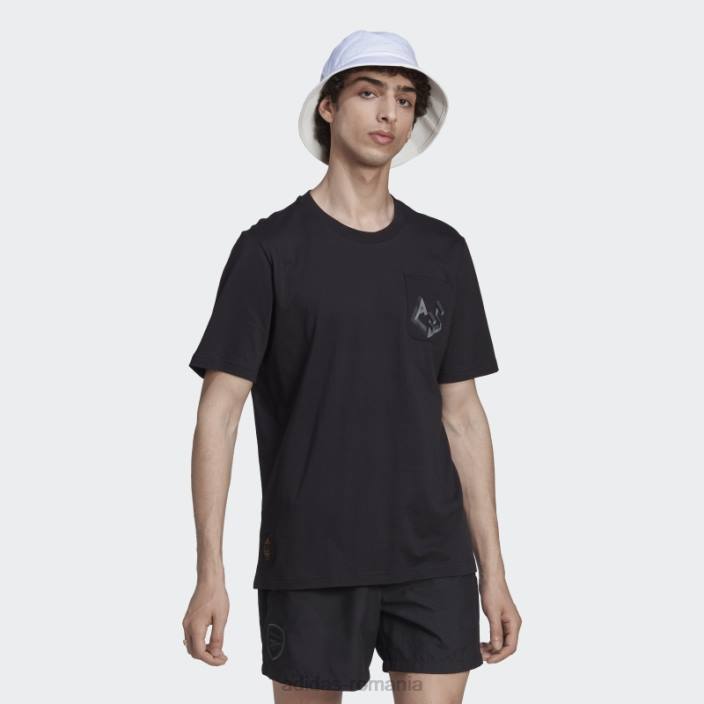 Adidas tricou grafic arsenal negru bărbați negru 2JBN15218