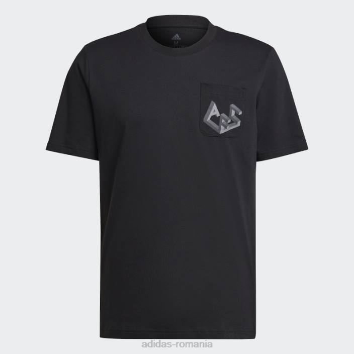 Adidas tricou grafic arsenal negru bărbați negru 2JBN15218