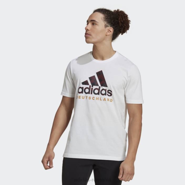 Adidas tricou grafic german ADN alb adidas bărbați alb negru 2JBN6864