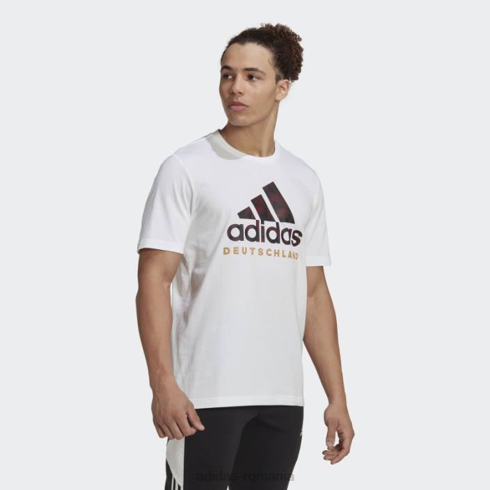 Adidas tricou grafic german ADN alb adidas bărbați alb negru 2JBN6864