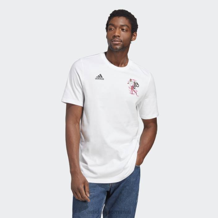 Adidas tricou grafic pogba icon alb bărbați alb 2JBN7358