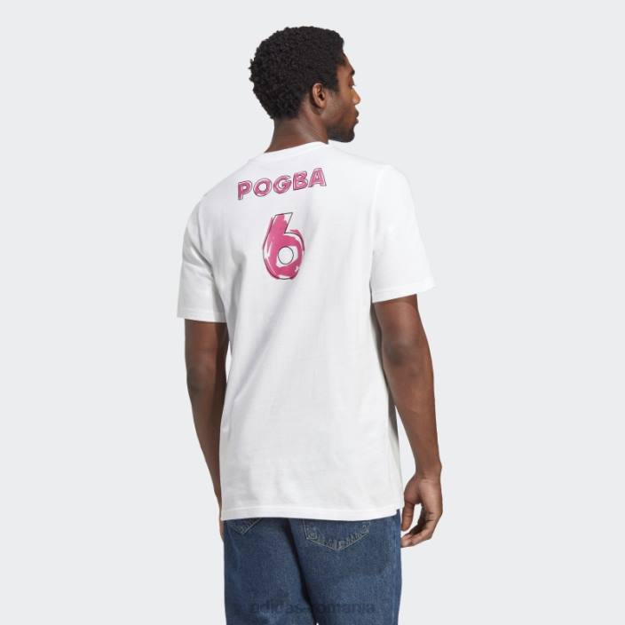 Adidas tricou grafic pogba icon alb bărbați alb 2JBN7358