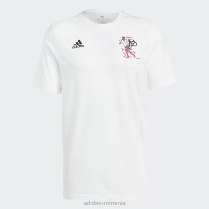 Adidas tricou grafic pogba icon alb bărbați alb 2JBN7358