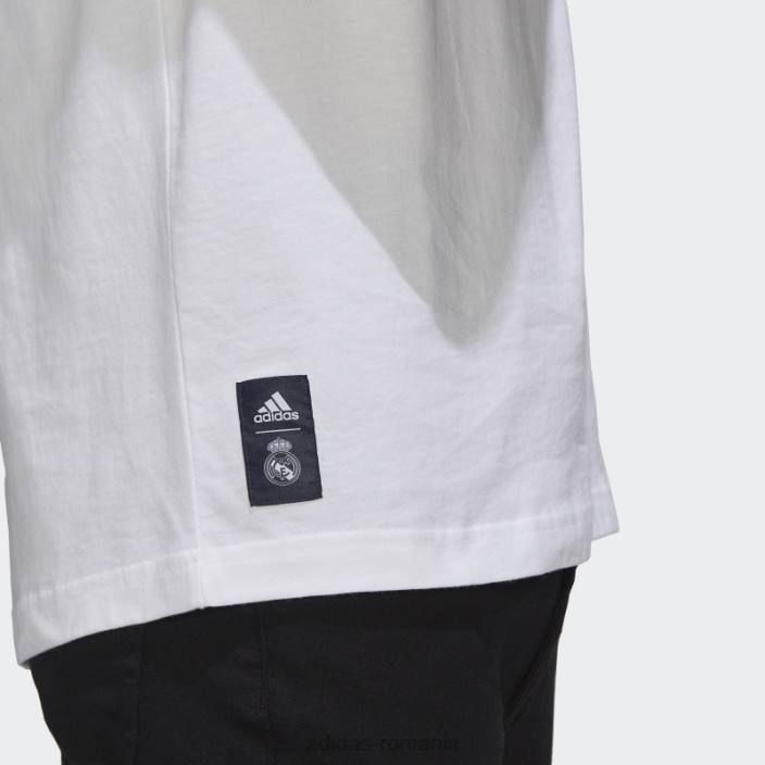 Adidas tricou grafic real madrid alb bărbați alb 2JBN14161