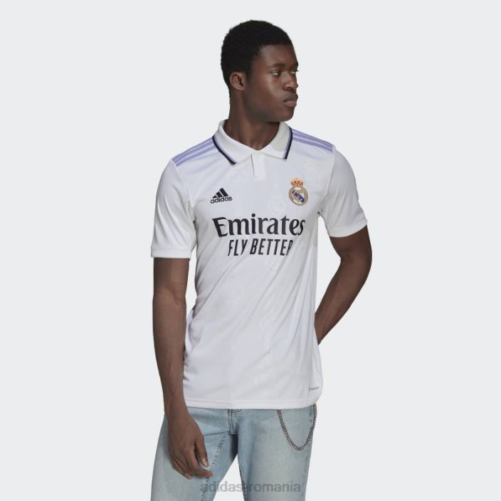 Adidas tricou home real madrid 22/23 alb adidas bărbați alb 2JBN13110