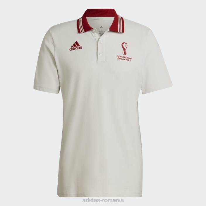 Adidas tricou polo cu emblema oficială a Cupei Mondiale FIFA 2022, talc bărbați talc 2JBN7285