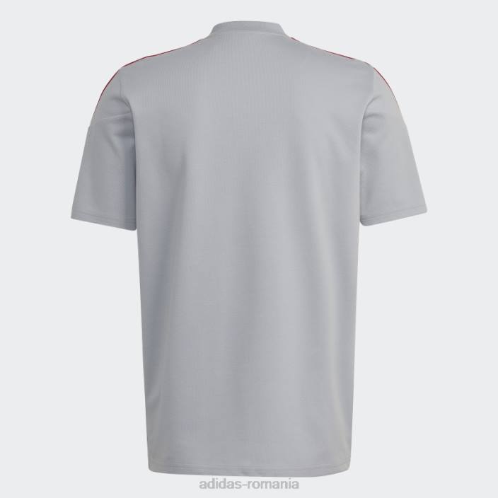 Adidas tricou polo de antrenament olympique lyonnais tiro 21 argintiu bărbați argint 2JBN14419