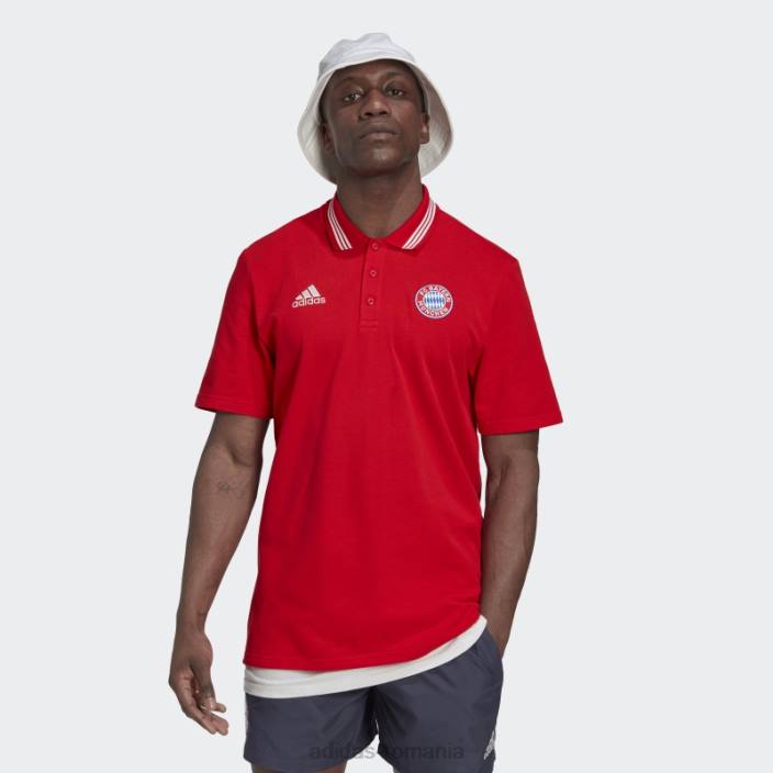 Adidas tricou polo fc bayern dna roșu bărbați roșu 2JBN14425