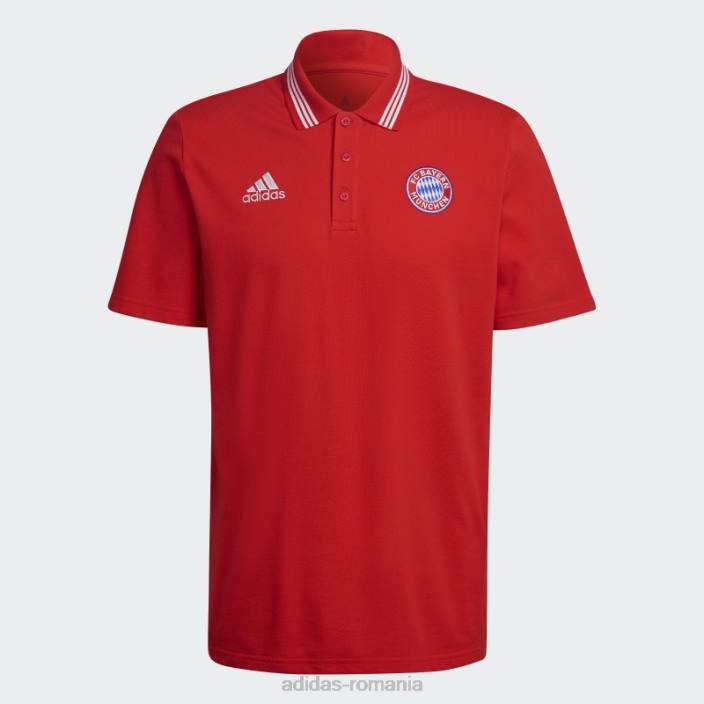 Adidas tricou polo fc bayern dna roșu bărbați roșu 2JBN14425