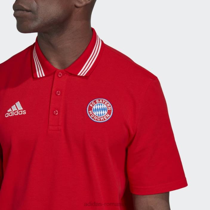 Adidas tricou polo fc bayern dna roșu bărbați roșu 2JBN14425