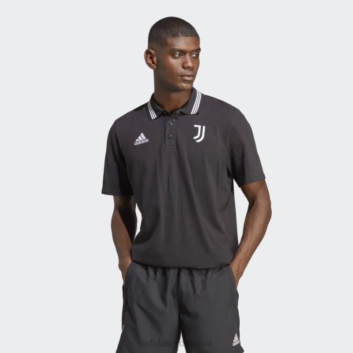 Adidas tricou polo juventus dna negru bărbați alb negru 2JBN14407