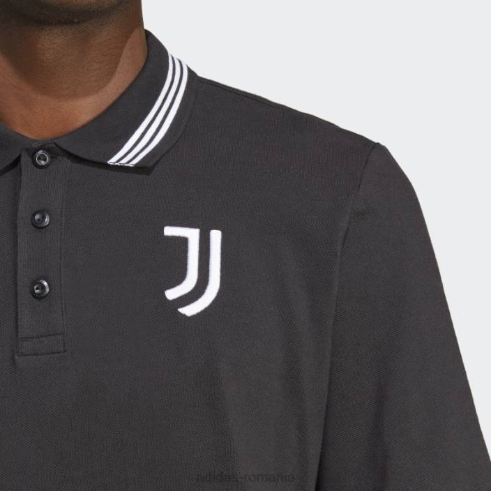 Adidas tricou polo juventus dna negru bărbați alb negru 2JBN14407
