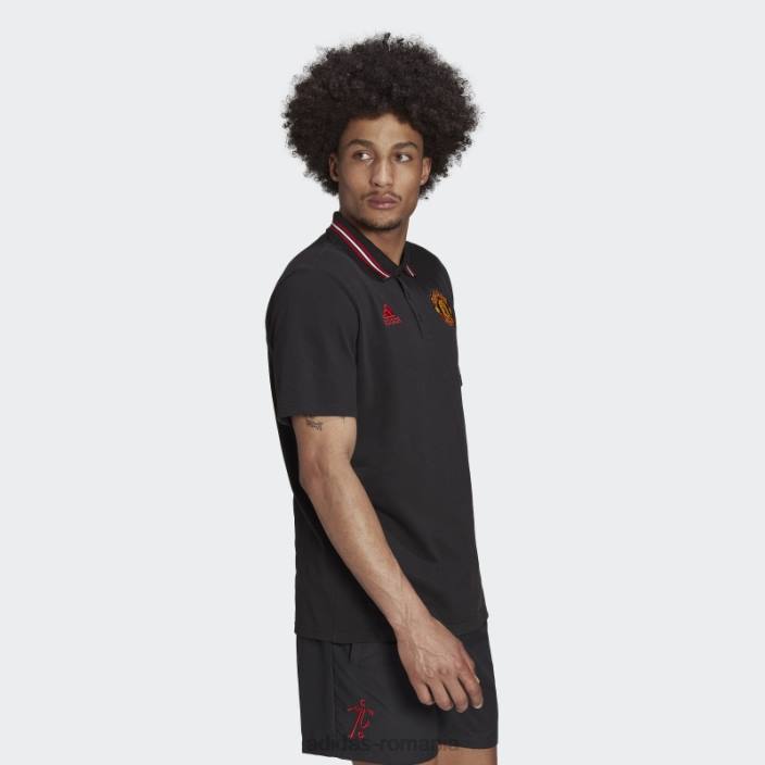 Adidas tricou polo manchester united dna negru adidas bărbați negru 2JBN14136