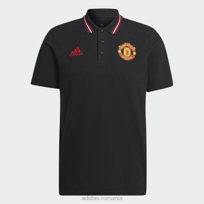 Adidas tricou polo manchester united dna negru adidas bărbați negru 2JBN14136