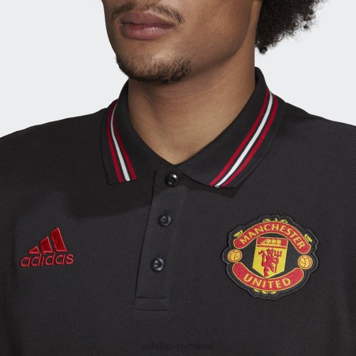 Adidas tricou polo manchester united dna negru adidas bărbați negru 2JBN14136