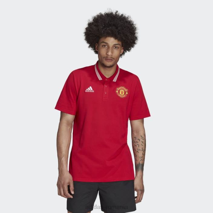Adidas tricou polo manchester united dna roșu real bărbați roșu adevărat 2JBN15224