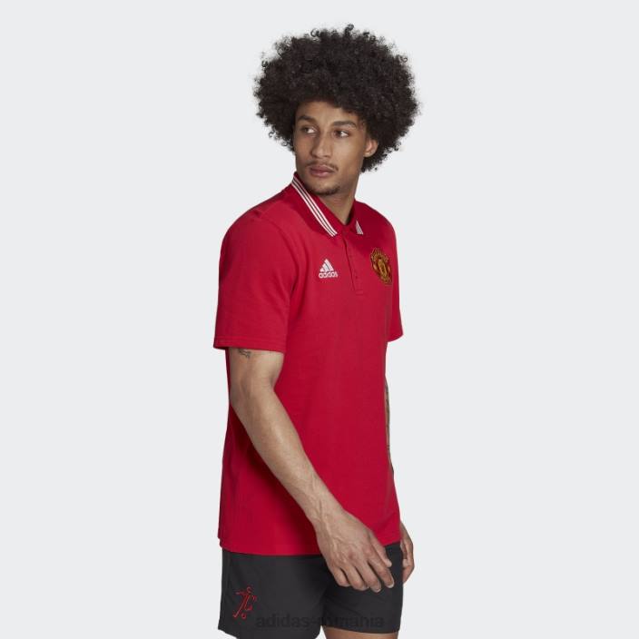 Adidas tricou polo manchester united dna roșu real bărbați roșu adevărat 2JBN15224