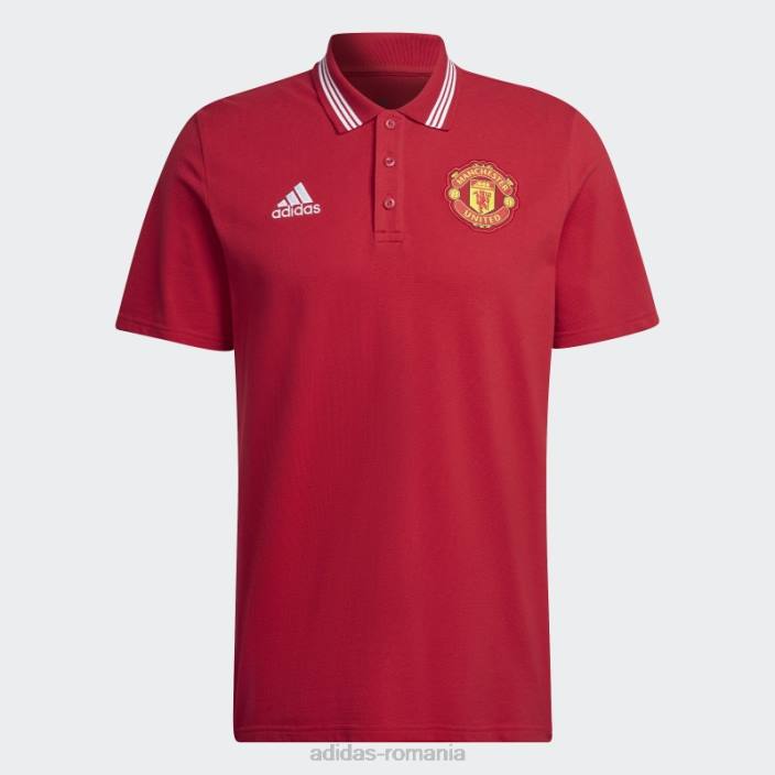 Adidas tricou polo manchester united dna roșu real bărbați roșu adevărat 2JBN15224